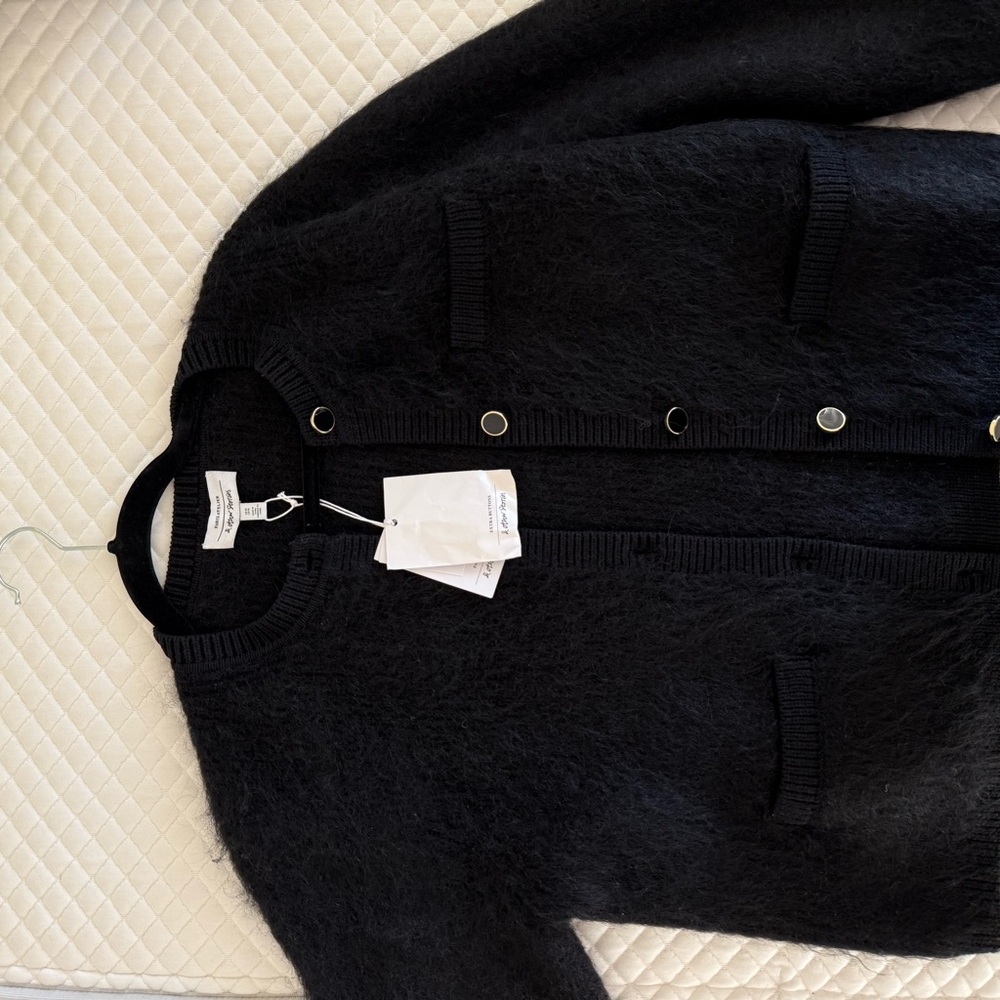 & Other Stories Black V-Neck Cardigan Sweater